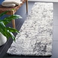 thumbnail image 2 of SAFAVIEH Berber Deonne Abstract Shag Area Rug, 2'2" x 9' Runner, Grey/Ivory, 2 of 8