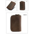 thumbnail image 5 of Imitation Leather Business Card Holder Bag Small Brown Zipper Case ID Credit Cards Wallet Coin Purse with Dragon Pattern for Men Women Gifts, 5 of 17