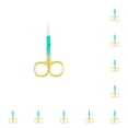 thumbnail image 2 of Vogacara Pinzas para cutículas de uñas, tijeras de acero inoxidable, galvanoplastia, impermeables, de mano, accesorio para el hogar, Spray verde dorado Pulverizar Oro Verde 10piezas, 2 of 6