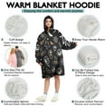 thumbnail image 5 of Wearable Oversized Blanket,Halloween Trick or Treat Spooky Icons Wearable Blanket Hoodie for Adults,Cozy Hooded Blankets with Super Pockets,Super Warm Fuzzy Pullover for Women & Men, 5 of 6