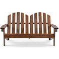 thumbnail image 1 of Gymax Kid Adirondack Chair Solid Wood Loveseat Backrest Arm Rest for 2 Person Patio Coffee, 1 of 5