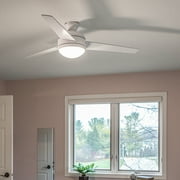 Design House Treviento LED Reverse Airflow Ceiling Fan in White, 52-Inch