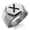 Silver, variant on Stainless Steel Niwa Samurai Crest Engraved Hexagon Crest Flat Top Biker Style Polished Ring