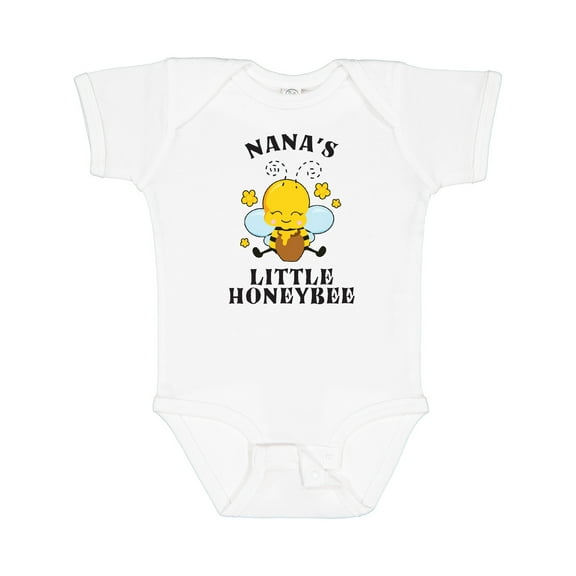 Inktastic Cute Bee Nana's Little Honeybee with Stars Boys or Girls Baby Bodysuit