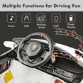 thumbnail image 4 of OLAKIDS 2 Seater Kids Ride on Car, 12V 4WD Licensed Lamborghini Veneno Powered Electric Vehicle with Hydraulic Doors, Rocking Mode, Adjustable Speeds, Remote Control, MP3, Headlight, 4 of 9