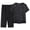 Black, variant on Pant Sets Women 2 Piece Outfits Women Summer Printed Color Block Loose Fit Short Sleeve Top Long Pants Set Sweat Suit for Women 2 Piece Set Plus Size Lounge Sets for Women (Red,XXL)