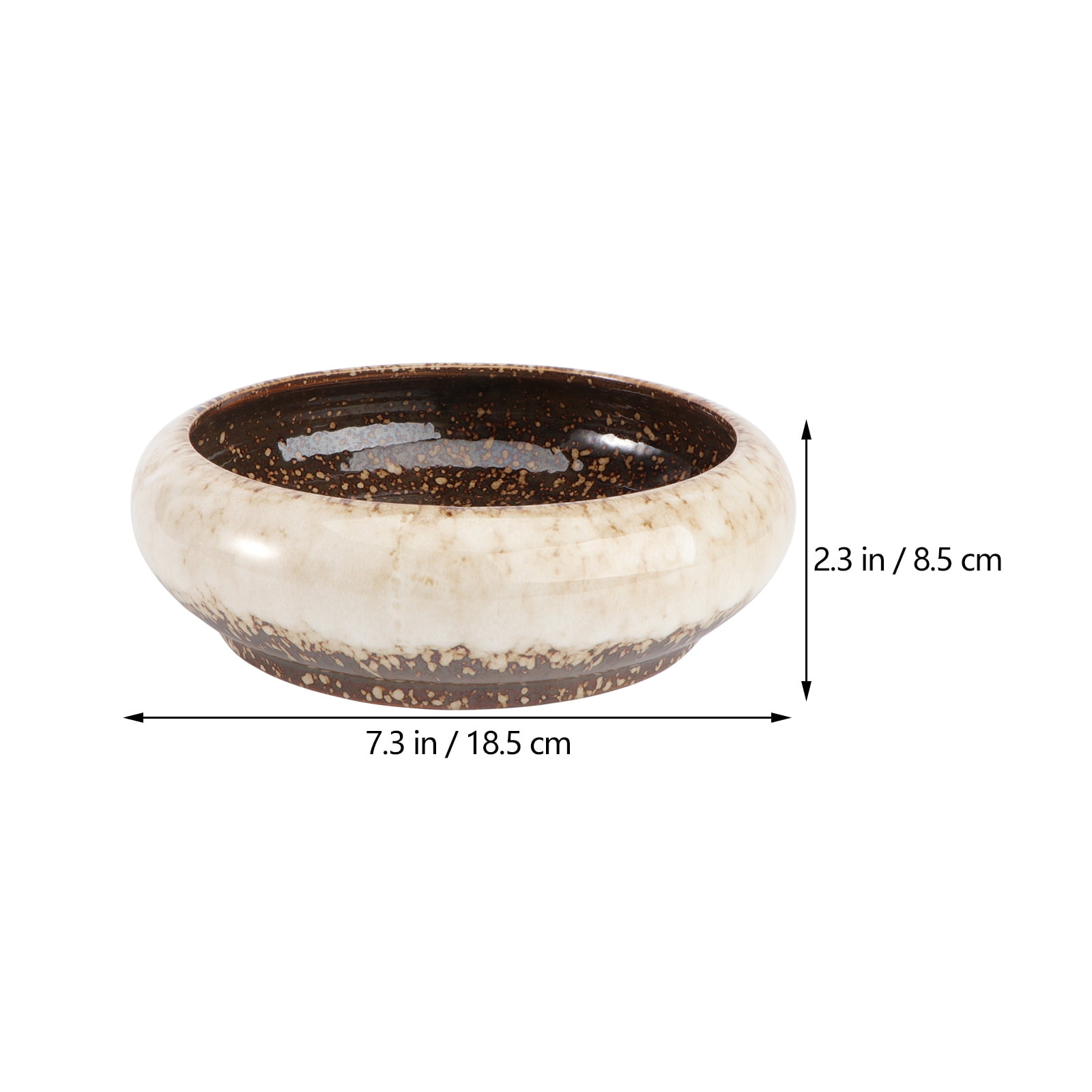 PENIKOKO Ceramic Flower Pot with Drainage Hole, Round Planter for Indoor and Outdoor Home Gardening, 1 Piece