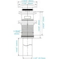 thumbnail image 2 of Desagüe emergente para baño, ajuste universal sin desbordamiento, acabado cepillado resistente a la corrosión, diseño a prueba de fugas, mecanismo de drenaje rápido con resorte interno, fácil, 2 of 5