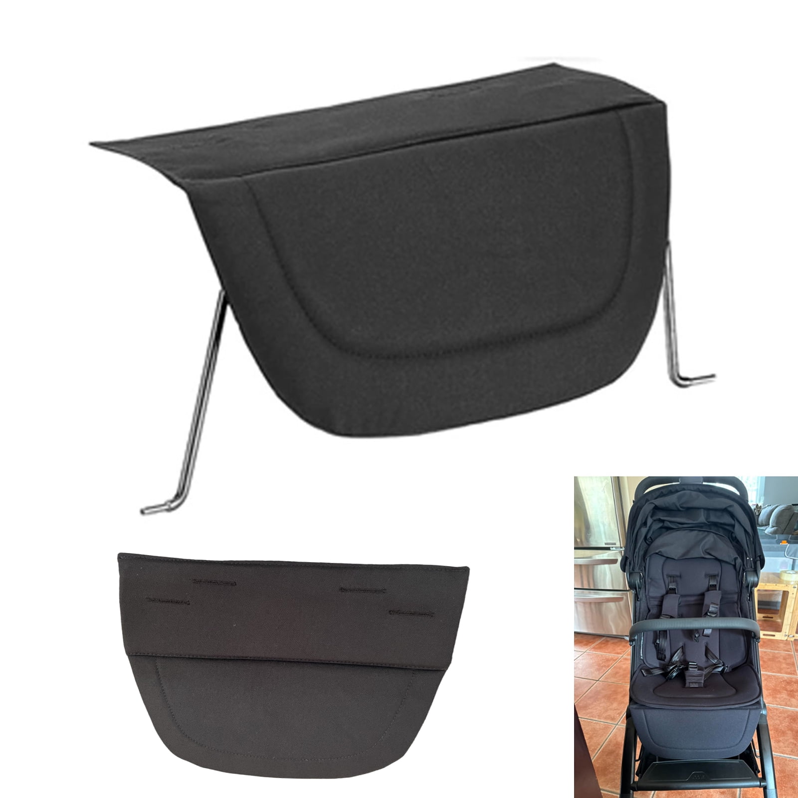 Ergonomic Strollers Footrest Attachment Promotes Better Sitting and Daily Comfort for Dedicated Baby Strollers Black