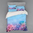 thumbnail image 2 of Ambesonne Floral Bedding Set 3 Pcs, Retro Cherry Blossom, Twin, Pink Blue, 2 of 3