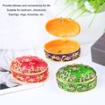 thumbnail image 3 of Trinket Box, 2.5x1.7x1.3in Hand Painted Flower Trinket Box Practical and Decorative Hinged Jewelry Trinket Box for Bookcases Cabinets Living Room Decor, 3 of 8
