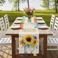 thumbnail image 4 of Table Runners 90 Inches Long Dress Scarves, Sunflower Farmhouse Coffee/Dining/Kitchen Table Runner for Living Room, Yellow Flowers Summer Botanical Pastoral Rustic 13x90 Inch, 4 of 9