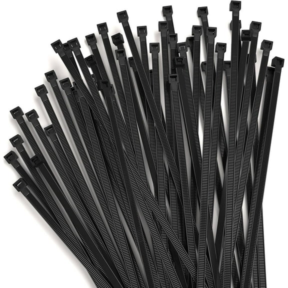 BDKWID-250 PCS 8 inch Black Zip Ties, Self-Locking Small Nylon Cable Ties with 18 lbs Tensile Strength, Durable Wire Ties, UV and Temperature Resistant for Indoor and Outdoor Use