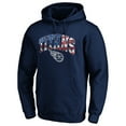 thumbnail image 2 of Men's Navy Tennessee Titans Banner Wave Fitted Pullover Hoodie, 2 of 3