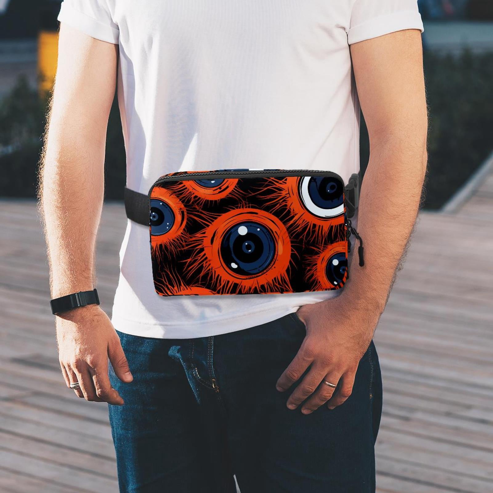 Halloween eyeballs Lightweight Adjustable Belt Bag with Extension Strap - Unisex Running Waist Bag