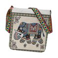 thumbnail image 1 of Elefante Hobo bandolera mensajero para mujer hecho a mano bordado correas anchas ajustables gran capacidad estilo tailandés, 1 of 8