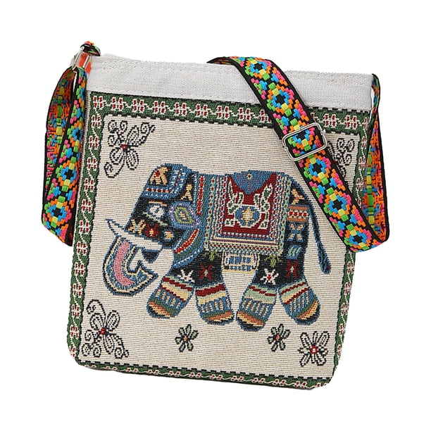 Bolso De Hombro De Elefante Hobo, Bolso De Hombro Ajustable De Elefante Boho Para Exteriores