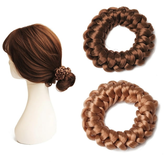 Peluca Lazos para el cabello Peluca Cabello trenzado Cuerda elástica Soportes para cola de caballo Peluca Cuerdas para la cabeza de imitación Banda para el cabello - Sin daños Lazos para el cabello pa