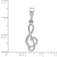 thumbnail image 2 of 14K White Gold Charm Pendant 30 mm 10 Music Note, 2 of 2