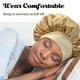 thumbnail image 2 of 2pcs Large Satin Bonnet,silk Bonnet Hair Wrap For Sleeping, Sleep Cap With Elastic Soft Band (purple,gold), 2 of 5