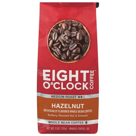 UPC 011141102812 product image for Eight O Clock Hazelnut Medium Roast Whole Bean Coffee 11 Oz. Bag | upcitemdb.com