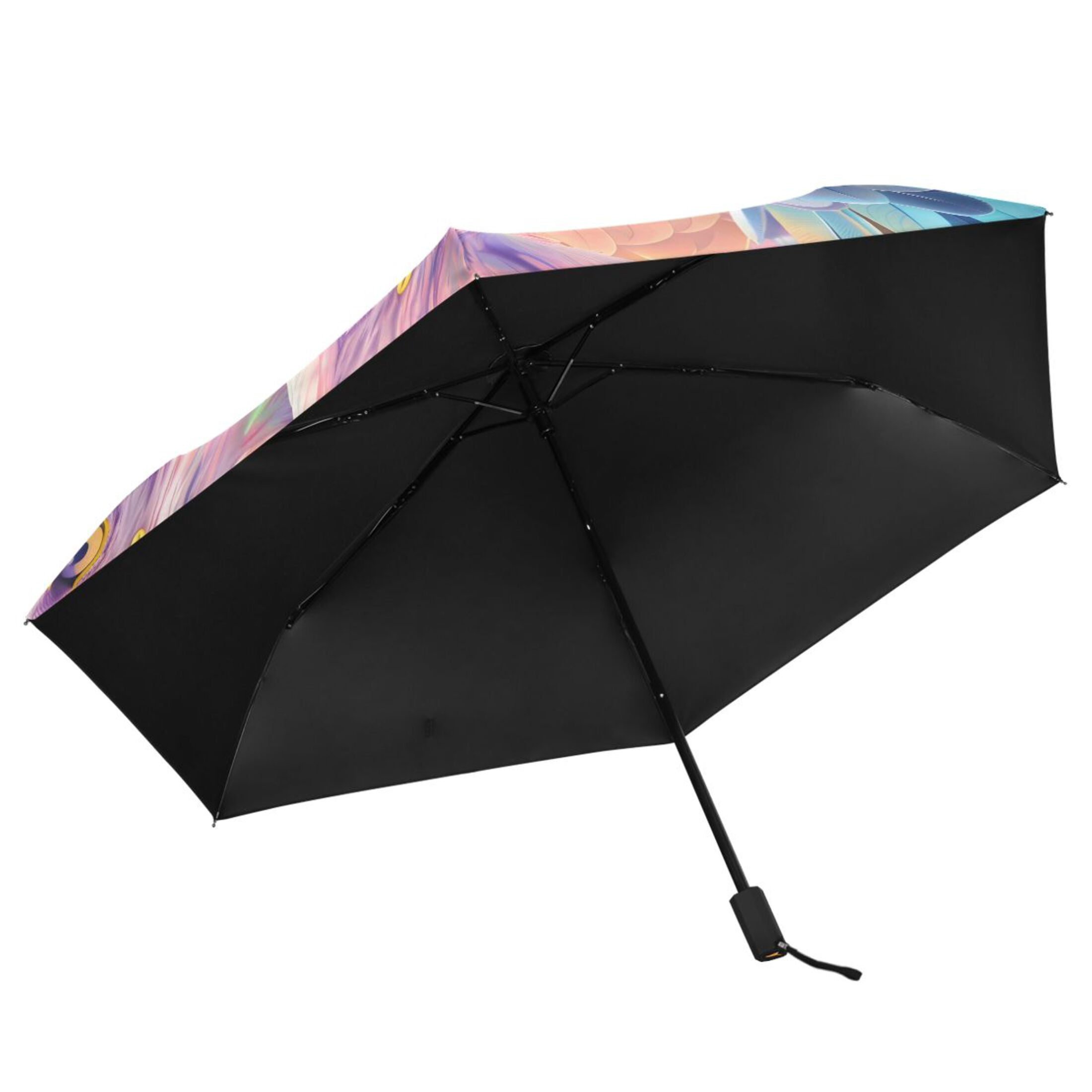 Compact Sun Umbrella Windproof Travel Umbrellas for Rain Strong Portable UV Protection Soft Color Eagle Head