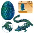 thumbnail image 5 of Vekome 3D Printed Dragon in Egg,9" Crystal Dragon in Dragon Egg, Articulated Dragon, Crystal Fidget Dragon Egg Toys for Executive Home Office Decor, 5 of 8