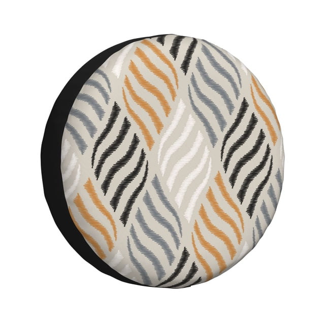Fotbe Geometric Funda de Llanta de Repuesto con Estampado, Engrosada, Ajuste Universal para Jeep, Remolque, RV, SUV, Camión-17 inch