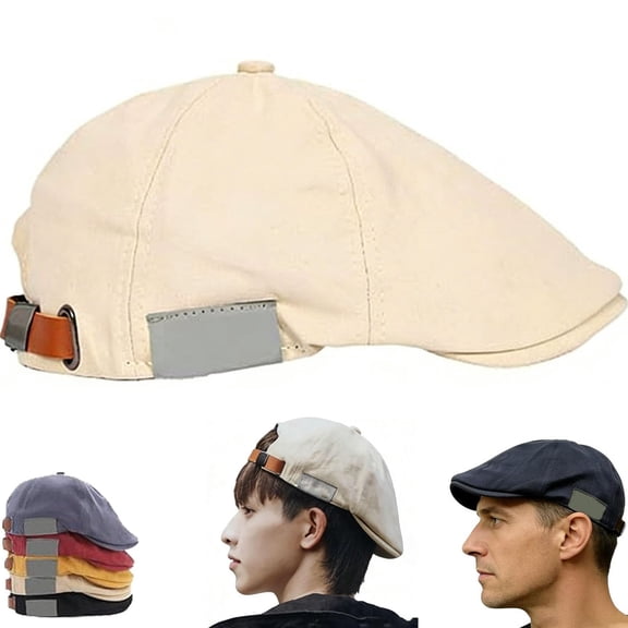 Retro Vintage Street Beret Cap – Unisex Adjustable Newsboy Hat, Cotton Linen Breathable, for Men Women, All Seasons