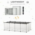 thumbnail image 5 of PawHut Pet Playpen Small Animal Cage Transparent Customizable Fence with Door for Hamster, Guinea Pigs, Chinchilla, 14 x 18 in, 5 of 7