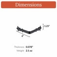 thumbnail image 3 of 2 Pack 3.5 inch Metal Corner Protector - Black - Furniture Corner Hardware Corner Bracket Metal Embellishments for Wood Decorative Metal Trim The Byzantium by Borderland Rustic Hardware, 3 of 3
