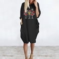 thumbnail image 1 of Qiopertar Robe à Manches Longues pour Femmes Col Rond Imprimé de Noël Robe Décontractée Liquidation Moins de 5$ en Liquidation Offres d'Accès Anticipé, 1 of 5