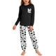 thumbnail image 1 of Conjuntos de blusa y camisa de manga larga con cuello redondo para niños y niñas de 5 a 14 años con estampado y bolsillo. Conjunto de top y pantalón de manga larga., 1 of 8
