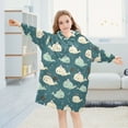 thumbnail image 5 of joogoo Wearable Blanket Hoodie for Cartoon Whales Flannel Sherpa Pocket 3-14 YR S, 5 of 7