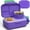 Purple, variant on QCQHDU Bento Box, 1.33L/5.64Cup, 1 Pack Lunch Box with 6 Compartments, Fork, Spoon, Sauce Container