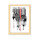 thumbnail image 1 of Cuadro de madera decorativa Unbranded Código de la cebra rayas pintadas negro rojo A4, 1 of 3