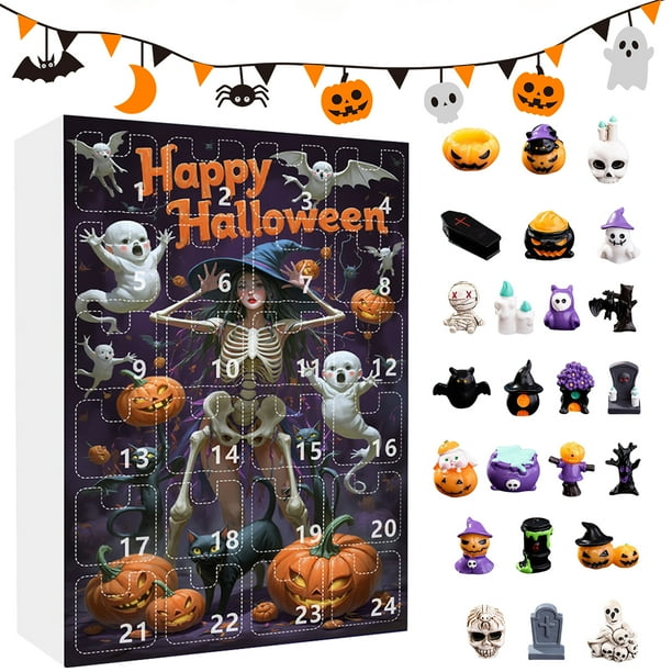 Calendario Adviento Halloween 2025 Con 24 Piezas Figuras Terror Regalos para (a)