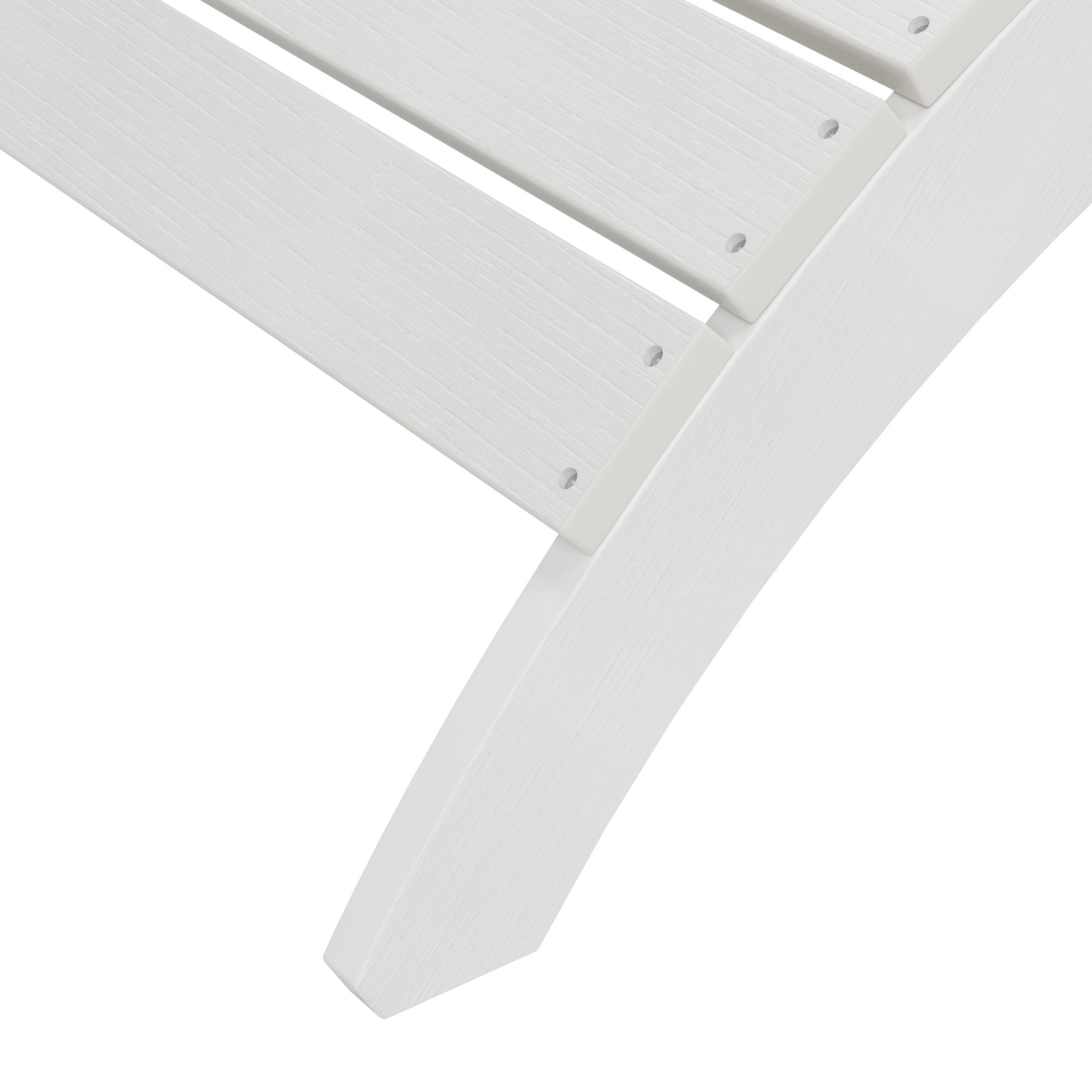 Outdoor Adirondack Chair Folding Ottoman, White