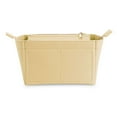 thumbnail image 2 of Spencer Felt Insert Bag Organizer with Zipper Makeup Purse Bag in Bag Handbag Tote Organizer Fit for Speedy Neverfull (11.4"*7.1"*5.9",Beige), 2 of 8