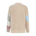 thumbnail image 4 of GuangCheng Women's Color Block Cardigan Sweaters V Neck Button Open Front Knit Outerwear Coats, 4 of 5