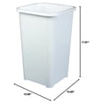 thumbnail image 2 of Bennium QT27PB-W Replacement Trash Can, 17.81-Inch by 10.65-Inch by 10.65-Inch,White, 2 of 2