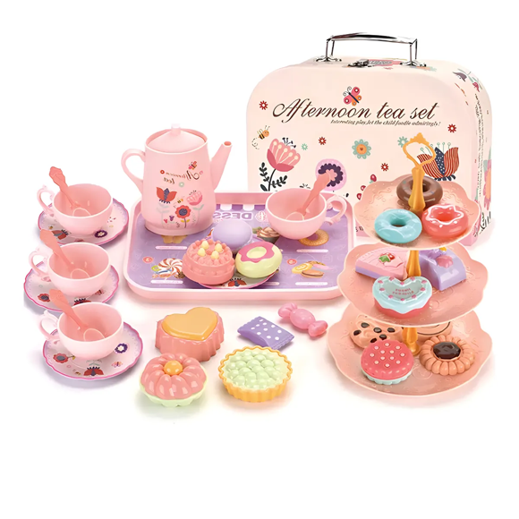 Set Juguetes Para Niñas Cocinas Tarde De Té Comidita Postre Xtellar multicolor