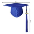 thumbnail image 5 of Matte Adult Graduation Cap Unisex Adjustable Bachelor Cap with 2025 Charm Long Tassels Graduation Attire Bachelor Cap for College Graduation Photos Pa, 5 of 5