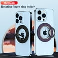 thumbnail image 3 of TECH CIRClE Magnetic Phone Ring Holder for MagSafe, Magnetic Cell Phone Grip Stand Finger Ring Kickstand with Two-Sided Magnetic for iPhone 15 Pro Max 14 13 12,Android,MagSafe Accessories,Matte Blue, 3 of 10