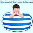 thumbnail image 5 of Velvet Bean Bag Chair Cover (No Beans) XX-Large Blue, 5 of 5