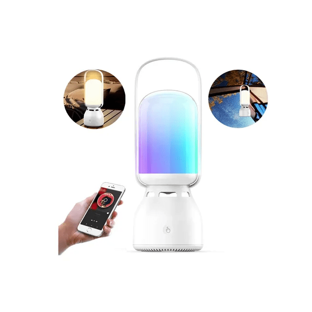 Lámpara De Escritorio Led Recargable Usb Rgb Con Altavoz Xtellar blanco