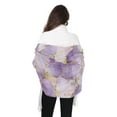 thumbnail image 4 of FORMRS Womens Scarf Winter Soft Long Big Warm Shawls Wrap Tassel Scarves, Pastel Purple Marble Pattern, 4 of 9