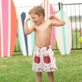 thumbnail image 4 of FORMRS Boys Swim Trunks Quick Dry Mesh Liner Boardshorts Sizes XS-XL, Red Christmas Gift Pattern, 4 of 7