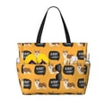 thumbnail image 1 of Fotbe Corgi Bolsa de Viaje para Playa - Resistente al Agua, Bolsa Tote de Gran Capacidad y Ligera con 7 Bolsillos para Mujeres y Hombres, 1 of 7