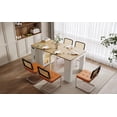 thumbnail image 1 of HORIZON Extendable Dining Table with 3 Removable Middle Leaves, Mobile Rolling Island Table with Power Outlet, Cabinet with Storage for dining room and living room (CREAMY WHITE + NATURAL), 1 of 37